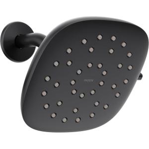 Moen Verso Eco-Performance Infiniti Dial Square Rain Shower Head, 7-Inch Diameter Spray Head, Brushed Gold, 220R5EPBG(Matte Black)