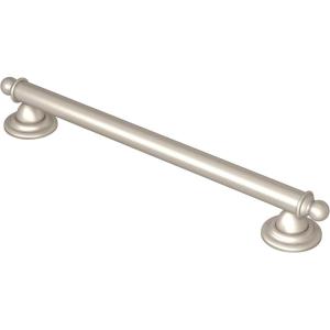 Moen YG2224BN Bathroom Safety 24-Inch Stainless Steel Traditional Bathroom Grab Bar, Brushed Nickel(Brushed Nickel)