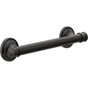 Moen YG6412NL Bathroom Safety 12-Inch Stainless Steel Traditional Bathroom Grab Bar, Polished Nickel(Matte Black)