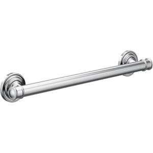 Moen YG6418BN Bathroom Safety 18-Inch Stainless Steel Traditional Bathroom Grab Bar, Brushed Nickel(Chrome)