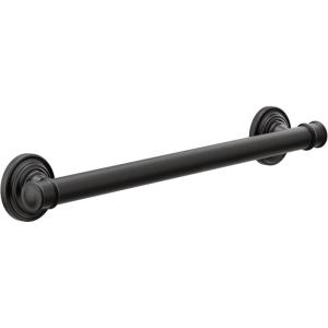 Moen YG6418BN Bathroom Safety 18-Inch Stainless Steel Traditional Bathroom Grab Bar, Brushed Nickel(Matte Black)
