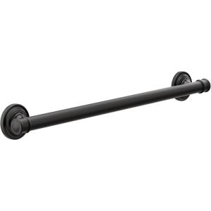 Moen YG6424ORB Bathroom Safety 24-Inch Stainless Steel Traditional Bathroom Grab Bar, Oil-Rubbed Bronze(Matte Black)