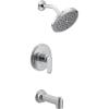 Moen Greenfield Chrome M-CORE 3 Series Eco-Performance Shower Trim Set with Wide Showerhead, Shower Handle, and Tub Spout, Valve Required, UT33323EP