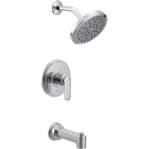 Moen Greenfield Chrome M-CORE 3 Series Eco-Performance Shower Trim Set with Wide Showerhead, Shower Handle, and Tub Spout, Valve Required, UT33323EP