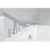 Moen TS93003BL Arris 2-Handle Deck Mount Modern Roman Tub Faucet Trim Kit, Valve Required, Matte Black(Chrome)
